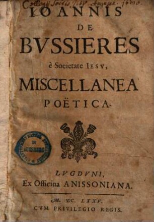 Miscellanea poetica