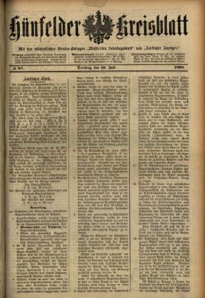 Ausgabe vom Dienstag, den 19. Juli 1898.