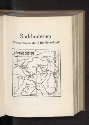 Südrhodesien Meine Herren, da ift Ihr Hinterland