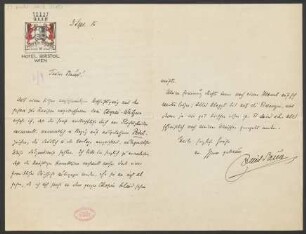 Brief an Ludwig Strecker (senior) an B. Schott's Söhne : 03.09.1916