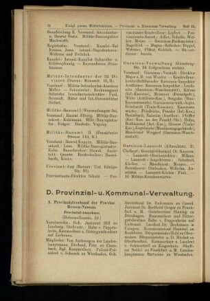 Provinzial- u. Kommunal-Verwaltung