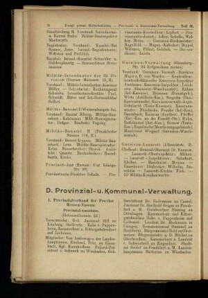Provinzial- u. Kommunal-Verwaltung