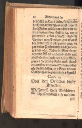Cap. 4. Von den Vrsachen dieser Kranckheit.