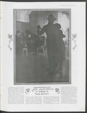 La agonía del tango : Fotogrías de Vargas Machuca