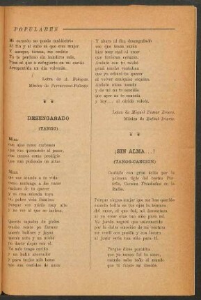 ¡Sin alma...! : (Tango-canción)