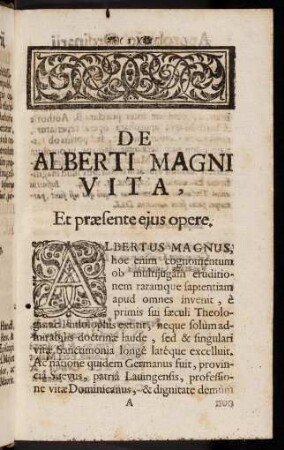 1-4, De Alberti Magni Vita