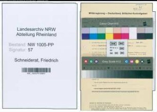 Entnazifizierung Friedrich Schneiderat , geb. 23.04.1898 (Angestellter)