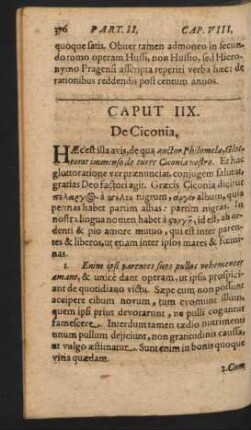 Caput IIX. De Ciconia.