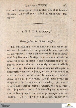 Lettre XXXVI