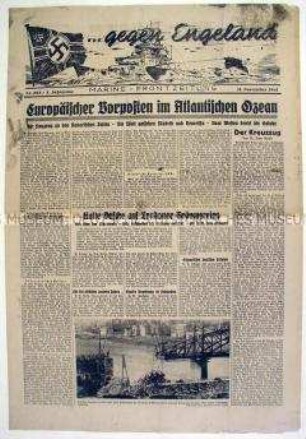 Kriegszeitung der Marine "... gegen Engeland" u.a. zum Seekrieg im Atlantik