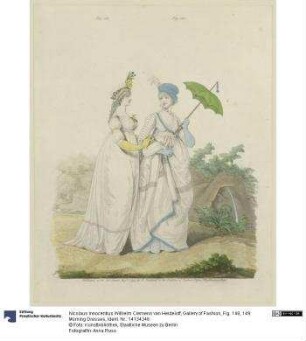 Gallery of Fashion, Fig. 148, 149: Morning Dresses