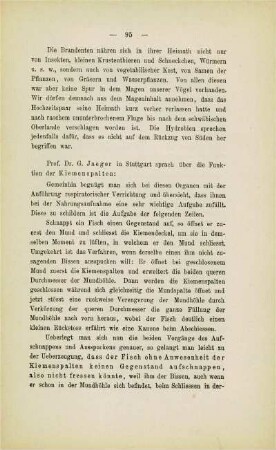 Ueber die Funktion der Kiemenspalten (G. Jaeger)