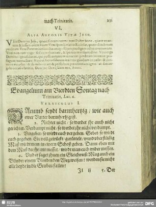 Evangelium am Vierdten Sontag nach Trinitais, Luc. 6.