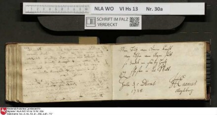 Stammbuch des U. J. Schrader aus Hannover