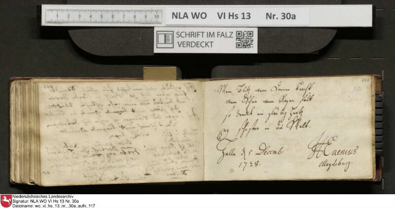 Stammbuch des U. J. Schrader aus Hannover