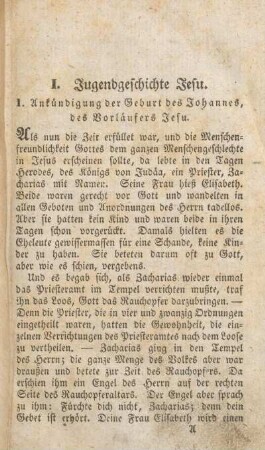 I. Jugendgeschichte Jesu.