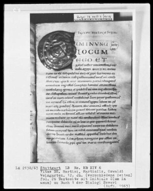 Sulpicius Severus und Pseudo Aurelianus - Vitae Sanctorum Martini, Martialis, Oswaldi — Sulpicius Severus, Folio 1recto-70verso — ---, Folio ---Initiale C (um in unum), Folio 26 recto
