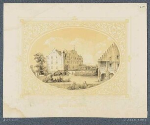 Das Rittergut in Großzschocher, im Südwesten von Leipzig, aus dem Album der Rittergüter und Schlösser im Königreiche Sachsen, 1. Band