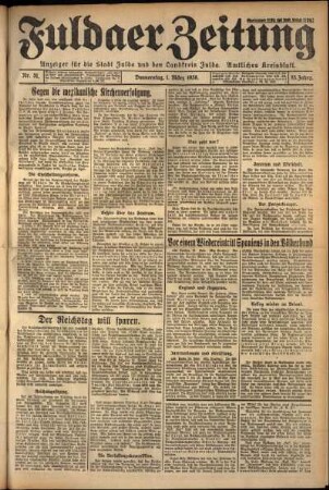 Ausgabe vom Donnerstag, den 01. März 1928.