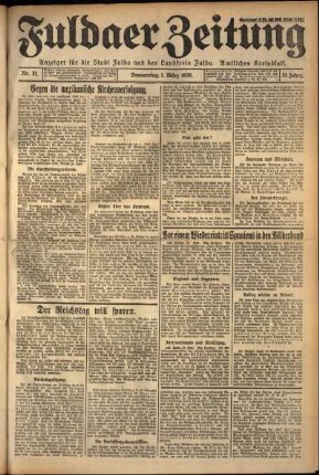 Ausgabe vom Donnerstag, den 01. März 1928.