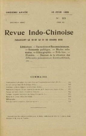 15 Juin 1908. No 83