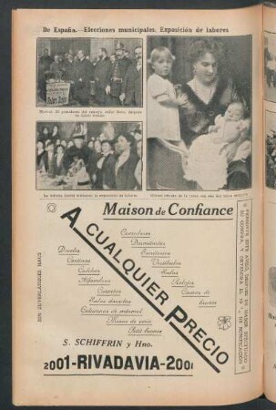 De España : Elecciones municipales. Exposición de labores