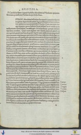 P. Candidi in libros Appiani sophistae Alexandrini ad Nicolaum quintum summum pontificem Praefatio incipit foelicissime.