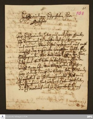 Brief von Clara Anastasia von Schmitberg an August Hermann Francke.