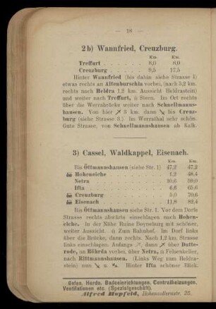 3) Cassel, Waldkappel, Eisenach