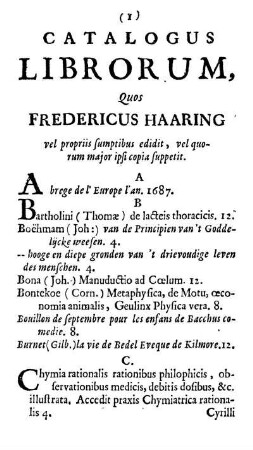 Catalogus librorum