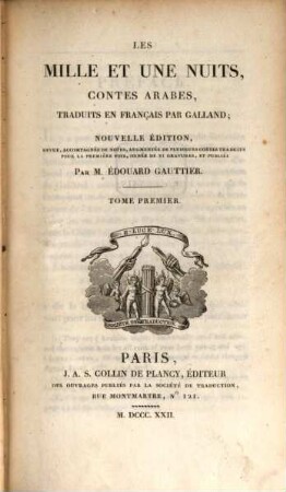 Les mille et une nuits : contes arabes, 1