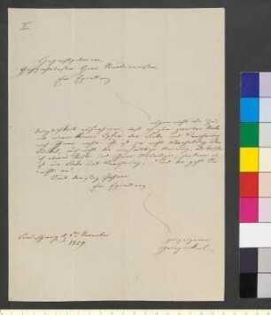 Brief von Griepenkerl, Friedrich Konrad an Goethe, Johann Wolfgang von