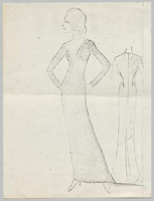Fishscale Dress - First Sketch: Jean Louis Green Dress (Archivtitel)