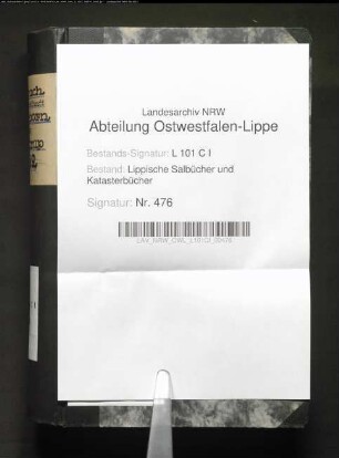 Salbuch des Amtes Barntrup von 1828