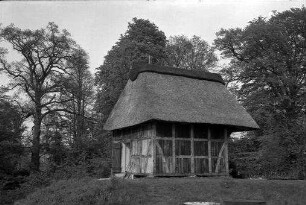 Bremen: Landhaus, Bauernhaus, Mittelsbüren im Focke-Museum, Schopf dazu