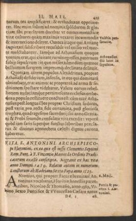 Vita S. Antonini Archiepiscopi Florentini ...