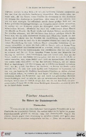 Fünfter Abschnitt: Die Malerei der Diadochenperiode