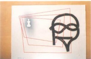 Maske und Frau. Feder, Tusche, Deckfarben; 47,4 x 61,3 cm (1935; H. Rose)