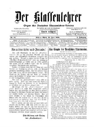 Eine Eingabe des Preußischen Lehrervereins