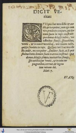 Vorangestelltes Zitat aus Matthäus 7