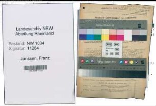 Entnazifizierung Franz Janssen , geb. 22.09.1912 (Fahrer)