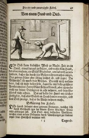 Die ein und zwanzigste Fabel - Die neun und dreysigste Fabel.