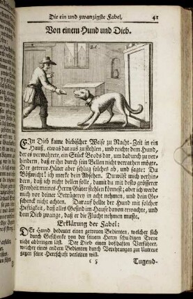 Die ein und zwanzigste Fabel - Die neun und dreysigste Fabel.