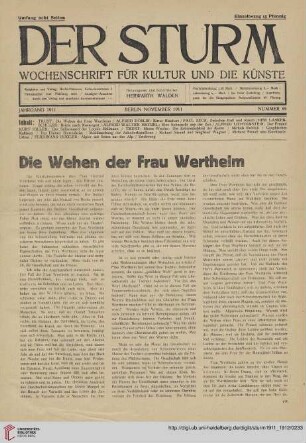 Die Wehen der Frau Wertheim