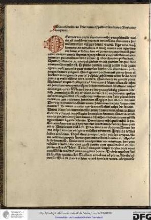 Gloriosi doctoris Hieronimi epistole familiares foeliciter incipiunt.