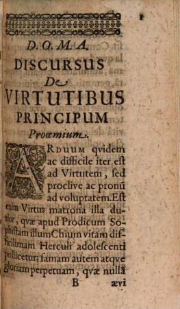 Discursus ethico-politicus de virtutibus principum