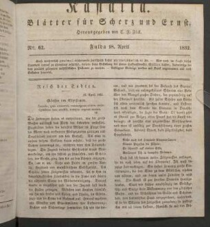 Ausgabe vom 13. April 1832.