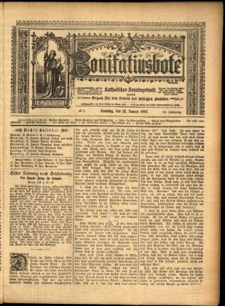 Erste Ausgabe vom Sonntag, den 13. Januar 1907.