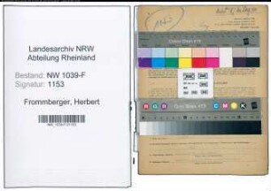 Entnazifizierung Herbert Frommberger , geb. 02.10.1910 (Lehrer)