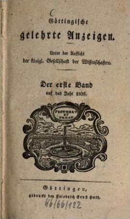 Göttingische gelehrte Anzeigen : unter Aufsicht d. Akademie der Wissenschaften. [100.] 1838, 1